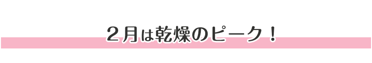 2月は乾燥のピーク!